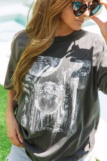 Disco Ball Tee in Pepper