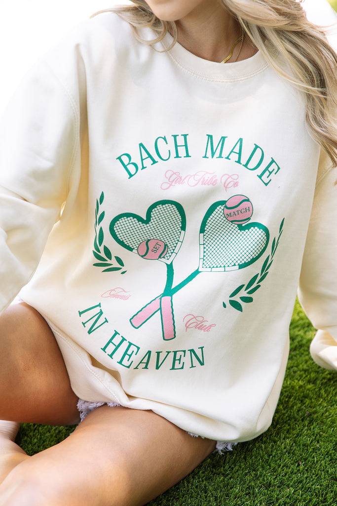 Bride and Bachelorette Collection - Bach Made in Heaven Sweatshirt - Girl Tribe Co.