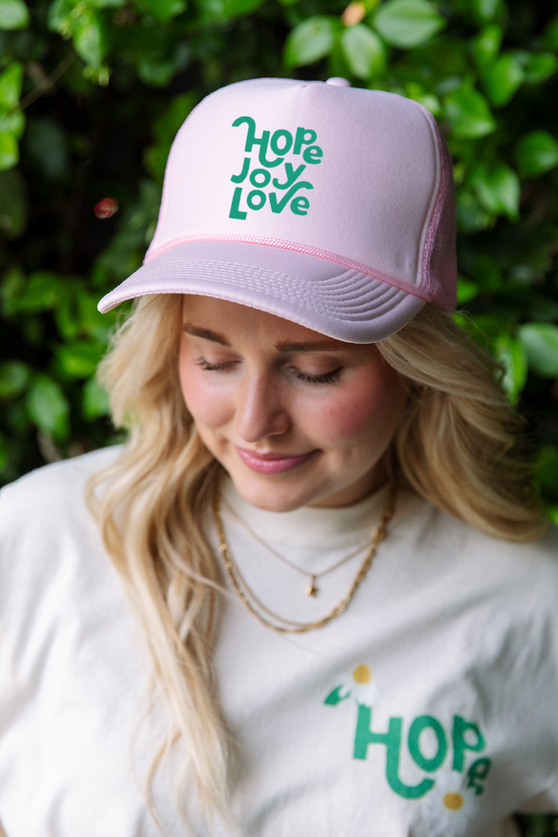 Hope Joy Love Trucker Hat - Girl Tribe Co.