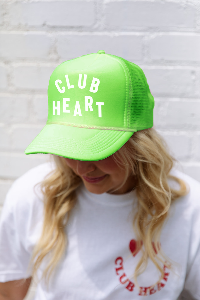 The HEARTest Yard - Club Heart Hat in Green - Girl Tribe Co.
