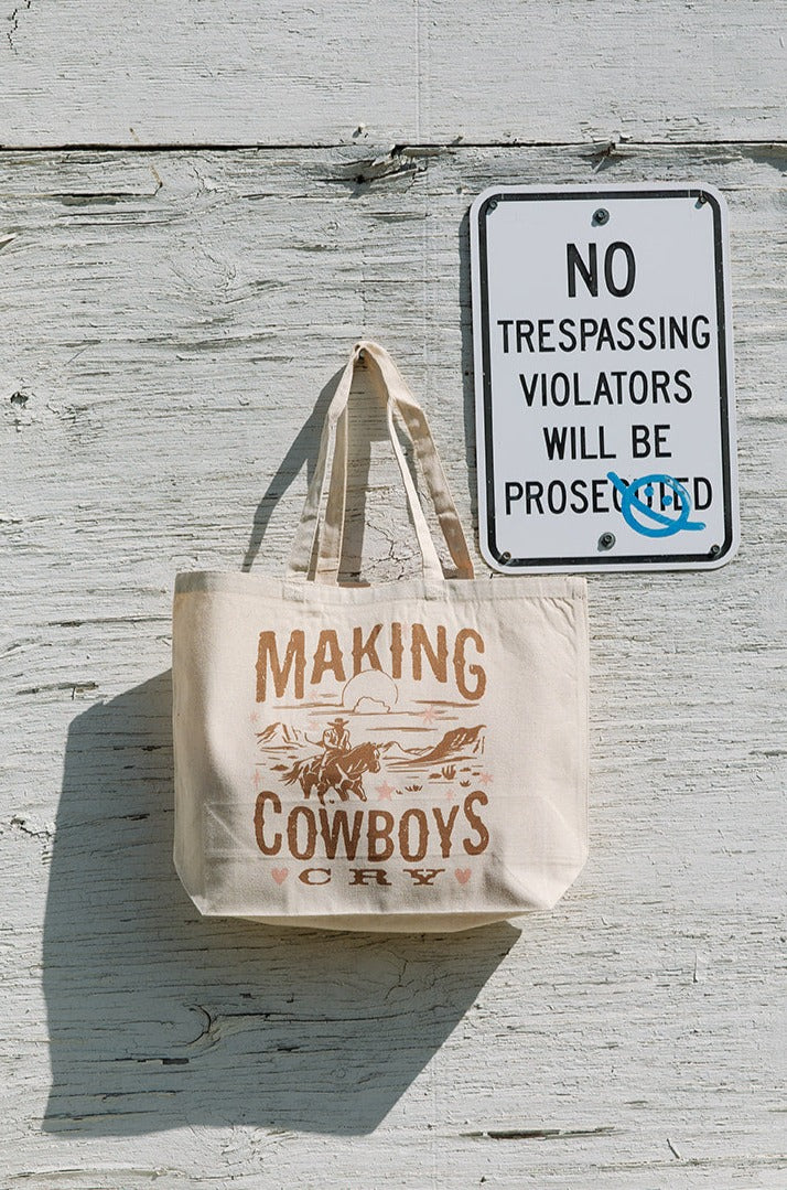  Coastal Cowgirl Collection - Makin Cowboys Cry Tote - Girl Tribe Co.