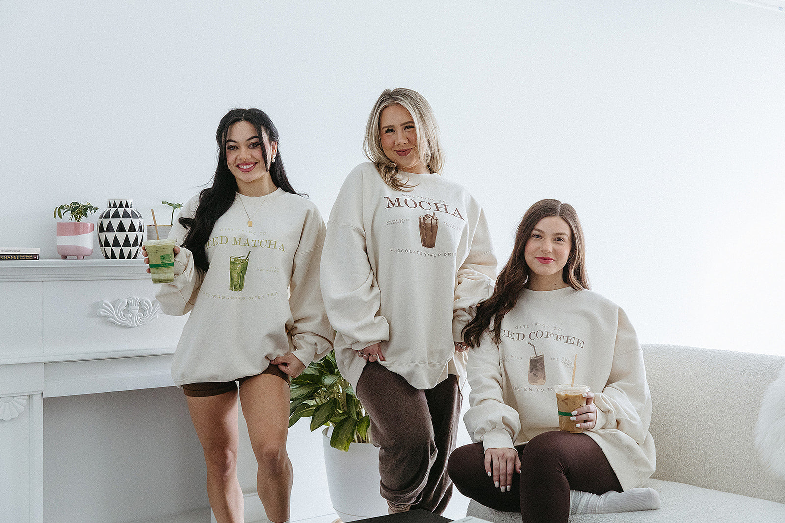 Iced Coffee Sweatshirt In Ivory
