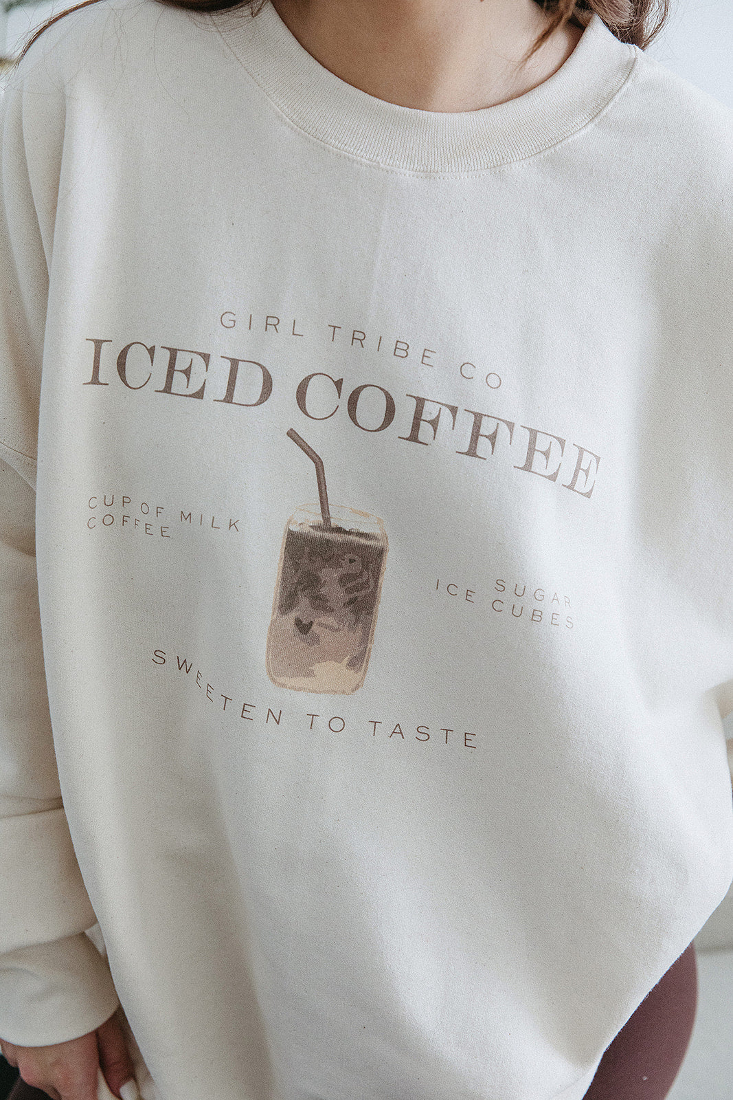 Iced Coffee Sweatshirt In Ivory