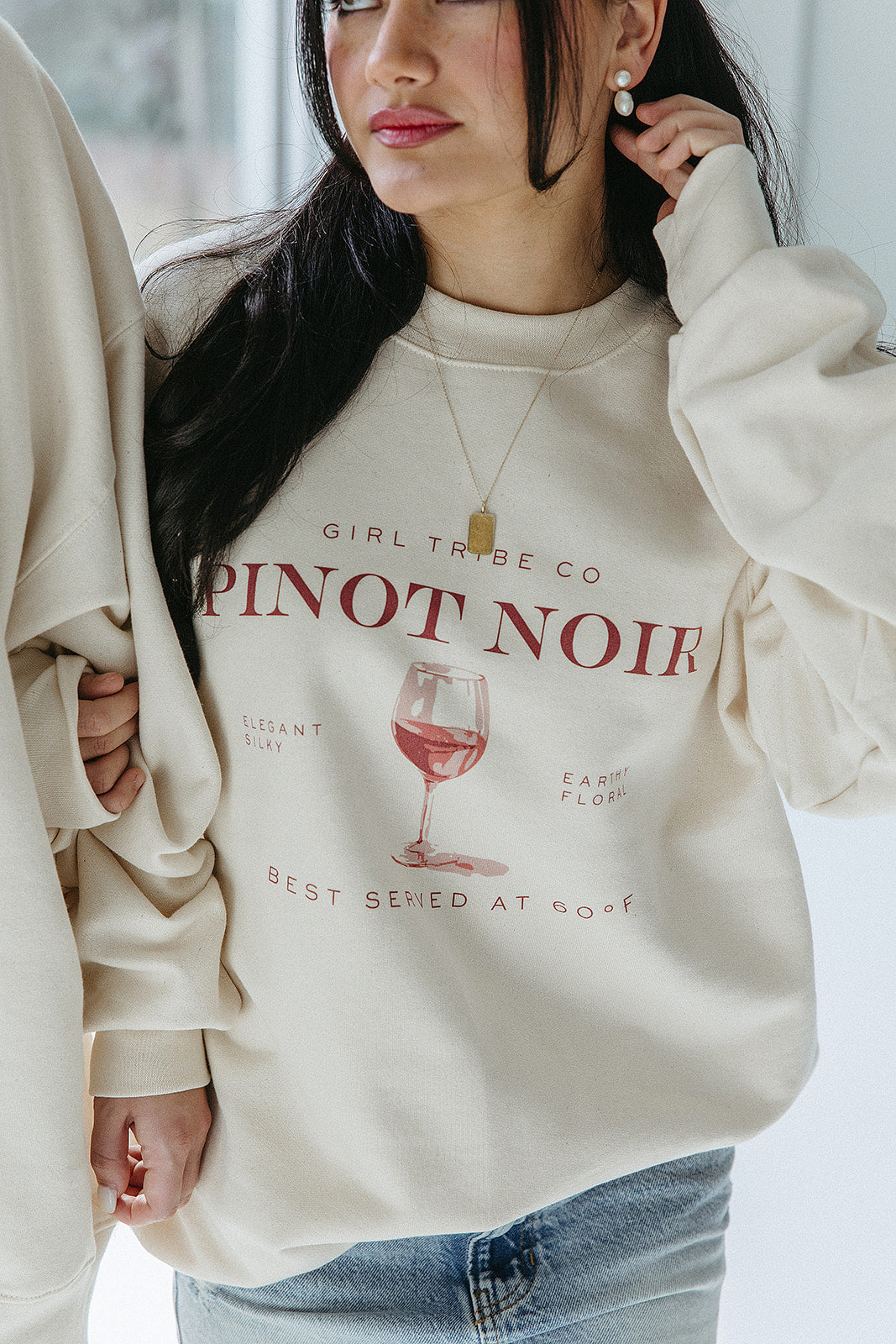 Pinot Noir Sweatshirt In Ivory