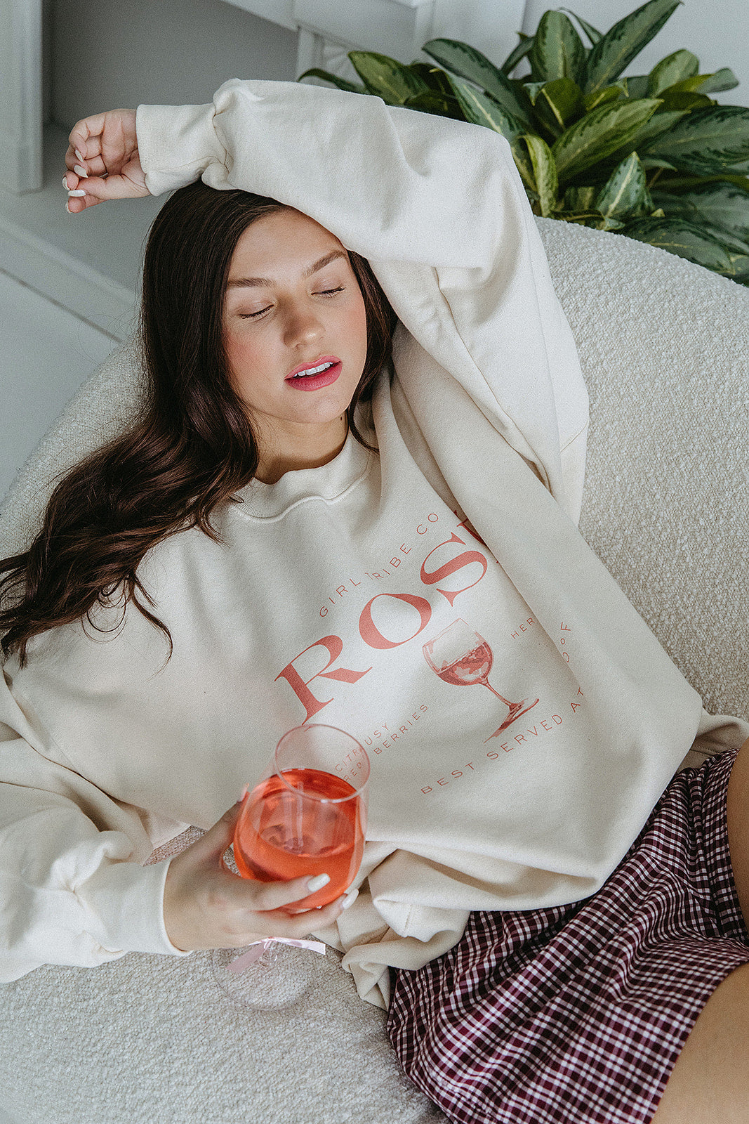 Rose Sweatshirt In Ivory
