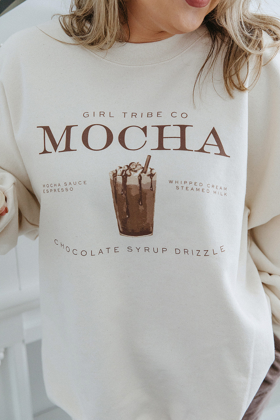 Mocha Sweatshirt In Ivory
