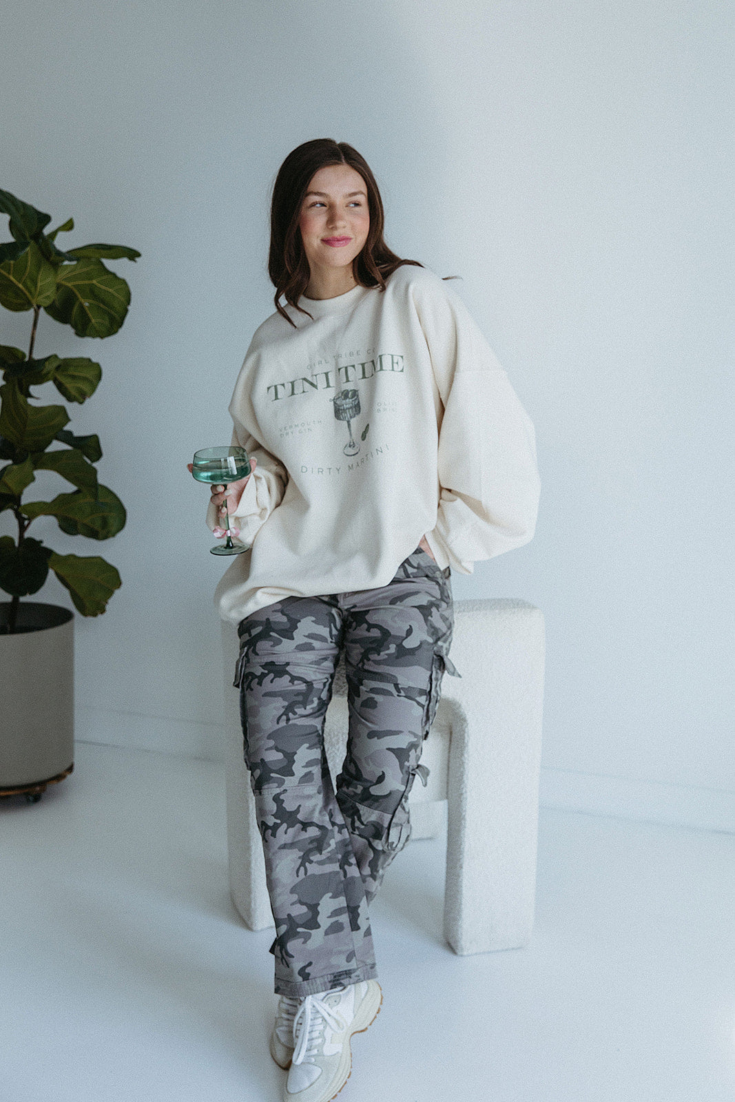 Dirty Martini Sweatshirt In Ivory