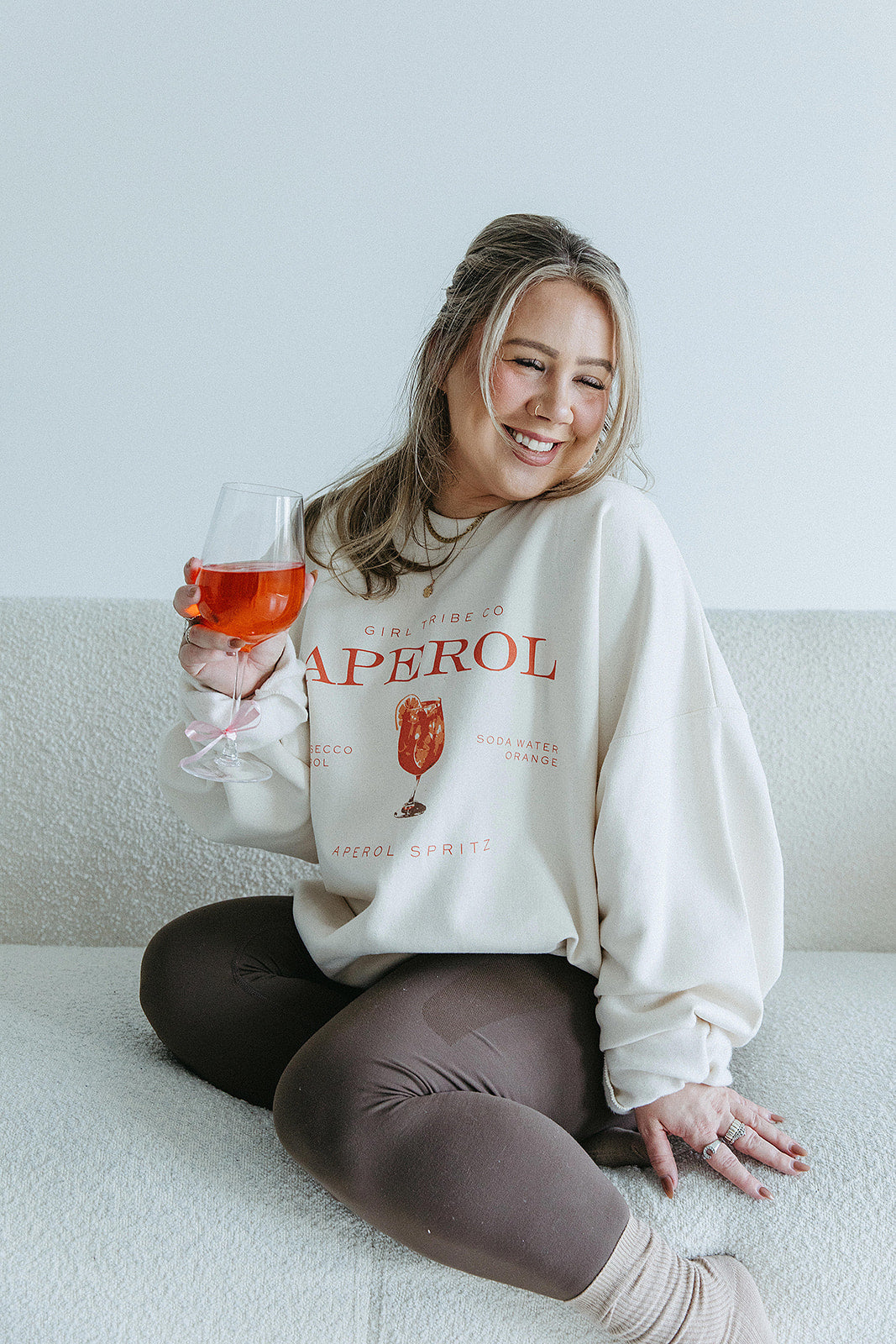 Aperol Spritz Sweatshirt In Ivory