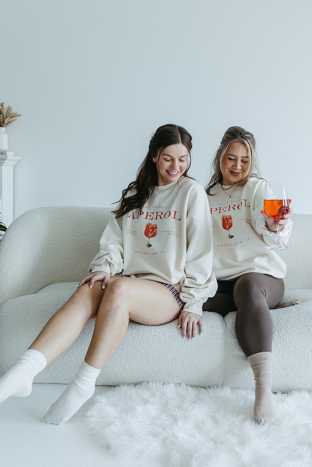 Aperol Spritz Sweatshirt In Ivory