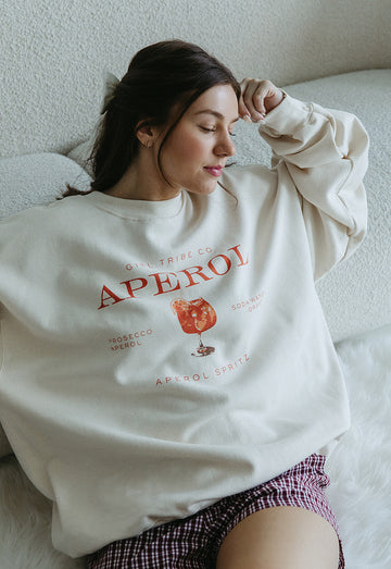Aperol Spritz Sweatshirt In Ivory