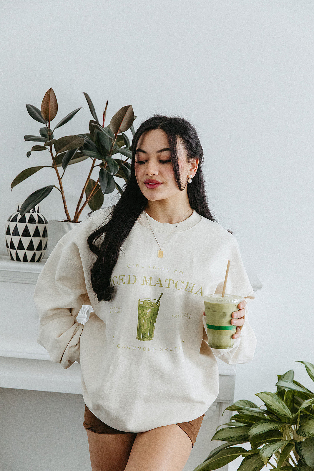 Matcha Sweatshirt In Ivory