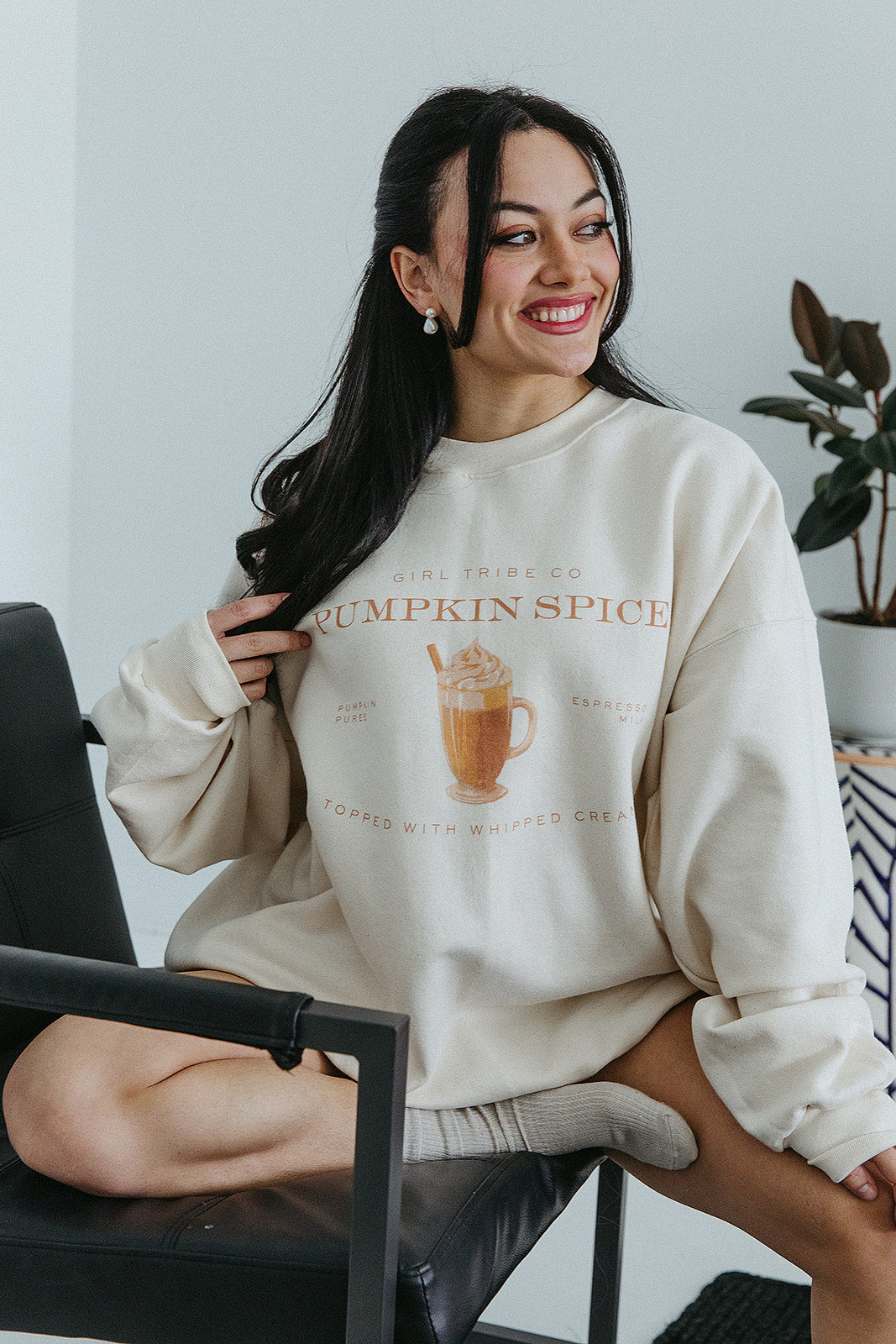 Pumpkin Spice Sweatshirt In Ivory