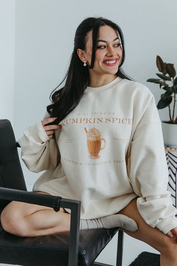Pumpkin Spice Sweatshirt In Ivory