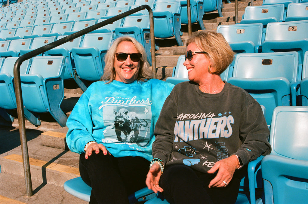 Carolina Panthers x Girl Tribe Co. Carolina Panther Sparkle Sweatshirt