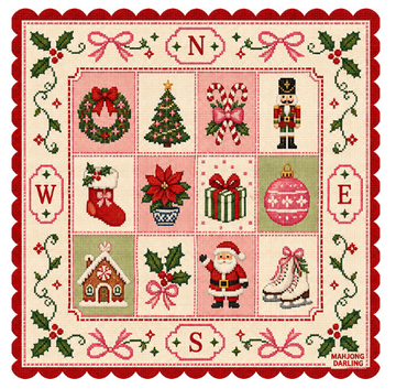 Christmas Needlepoint Mahjong Mat