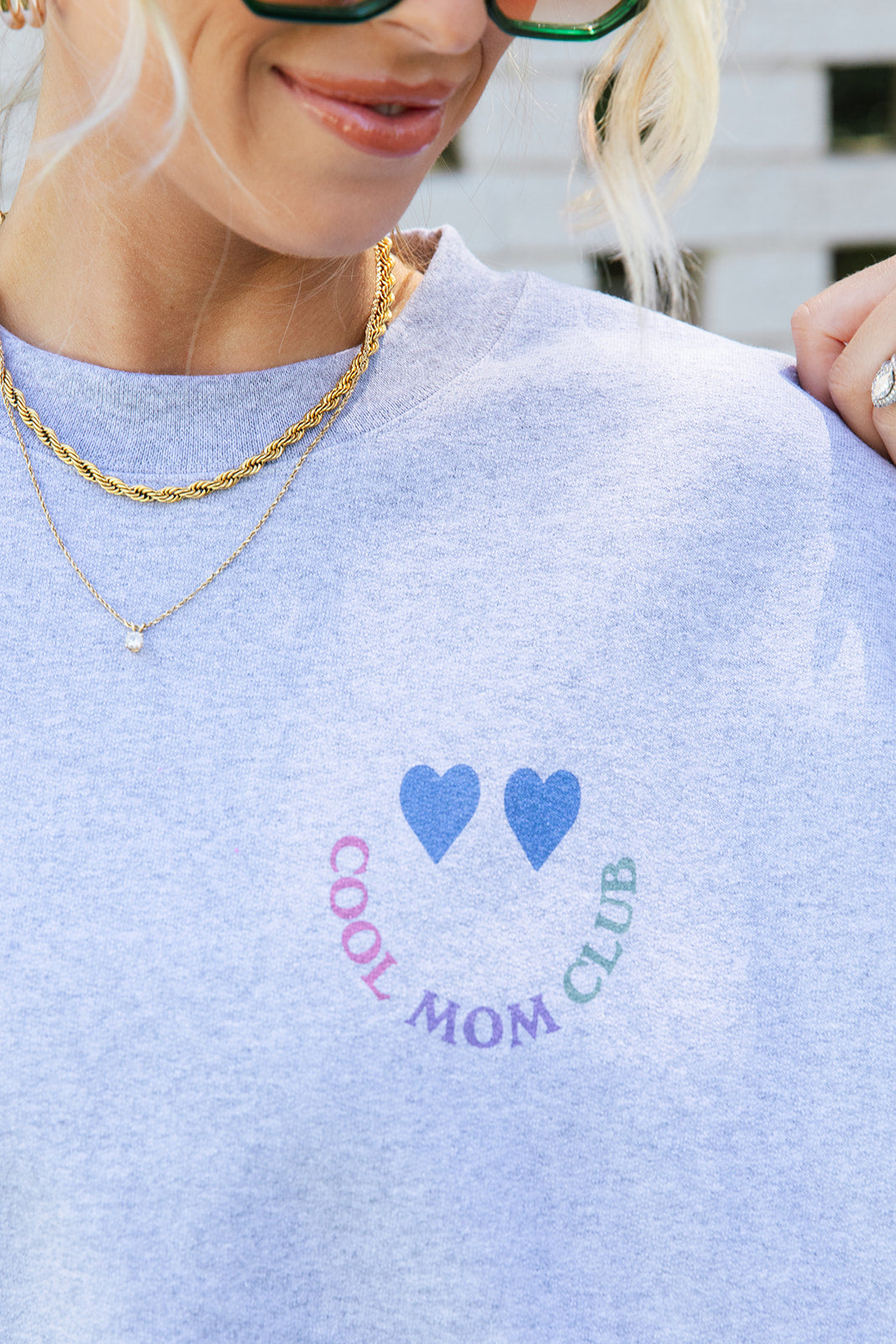 Cool Mom Club Sweatshirt In Stone- Girl Tribe Co. Cool Mom Club 