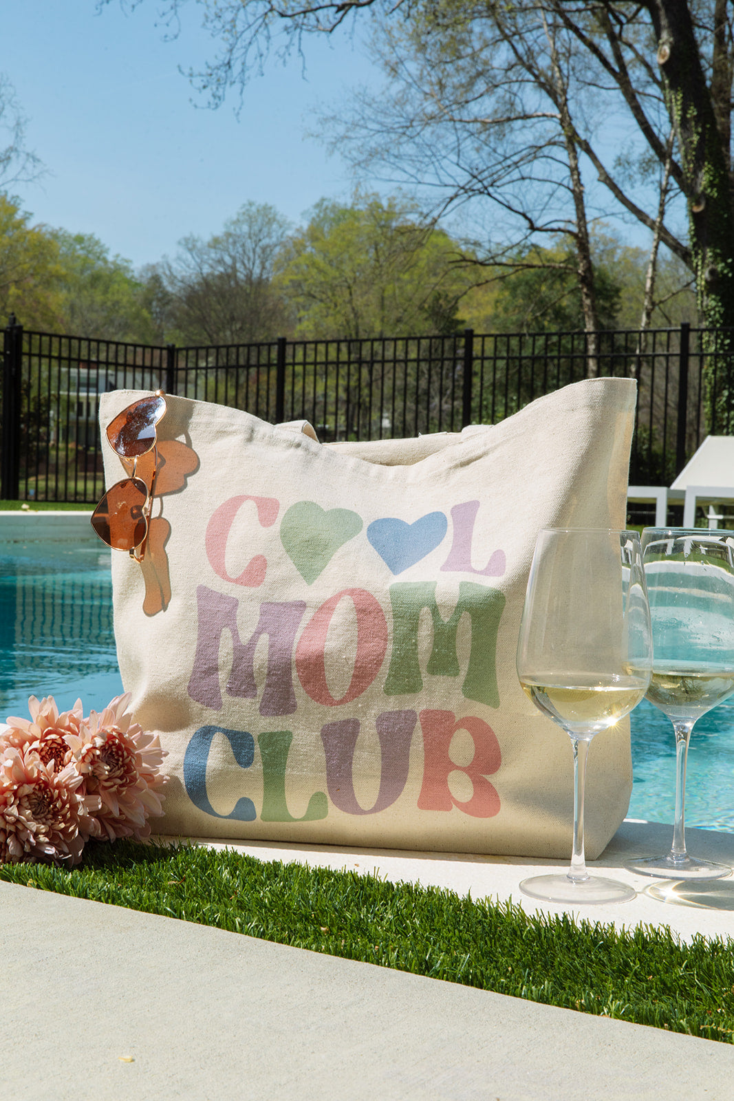 Cool Mom Club Tote In Jewel- Girl Tribe Co. Cool Mom Club 