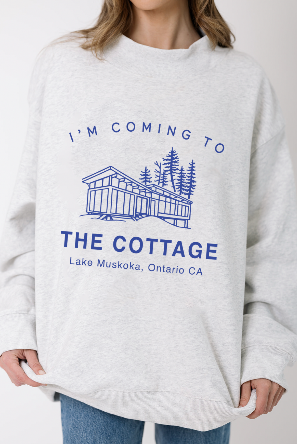 I'm Coming to the Cottage Mock Neck
