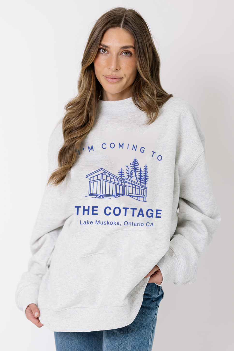 I'm Coming to the Cottage Mock Neck