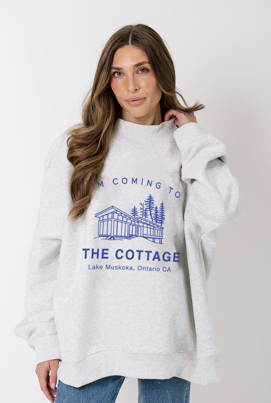 I'm Coming to the Cottage Mock Neck