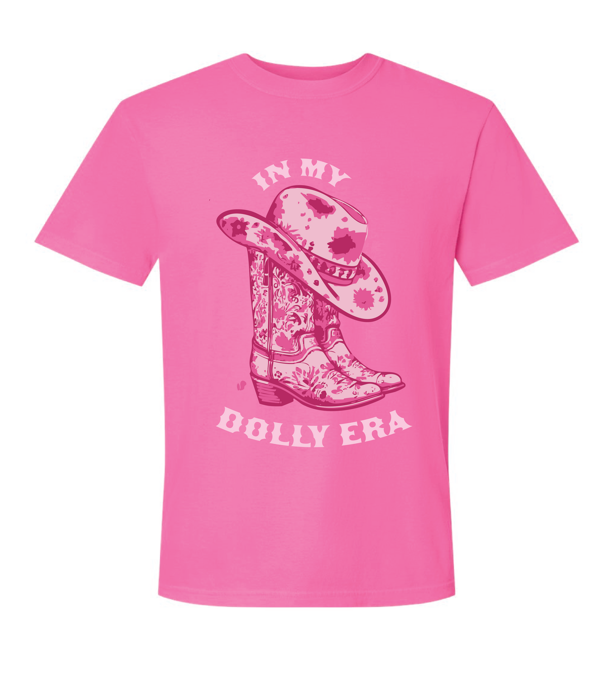 In My Dolly Era Boots Tee in Pink