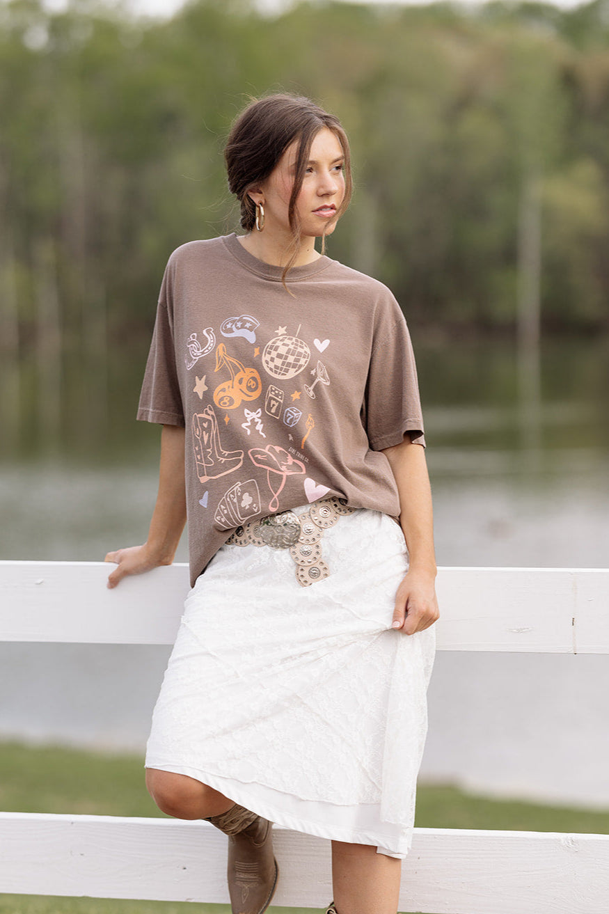 Cowgirl Icons Tee- Girl Tribe Co. Long Live Cowgirls 
