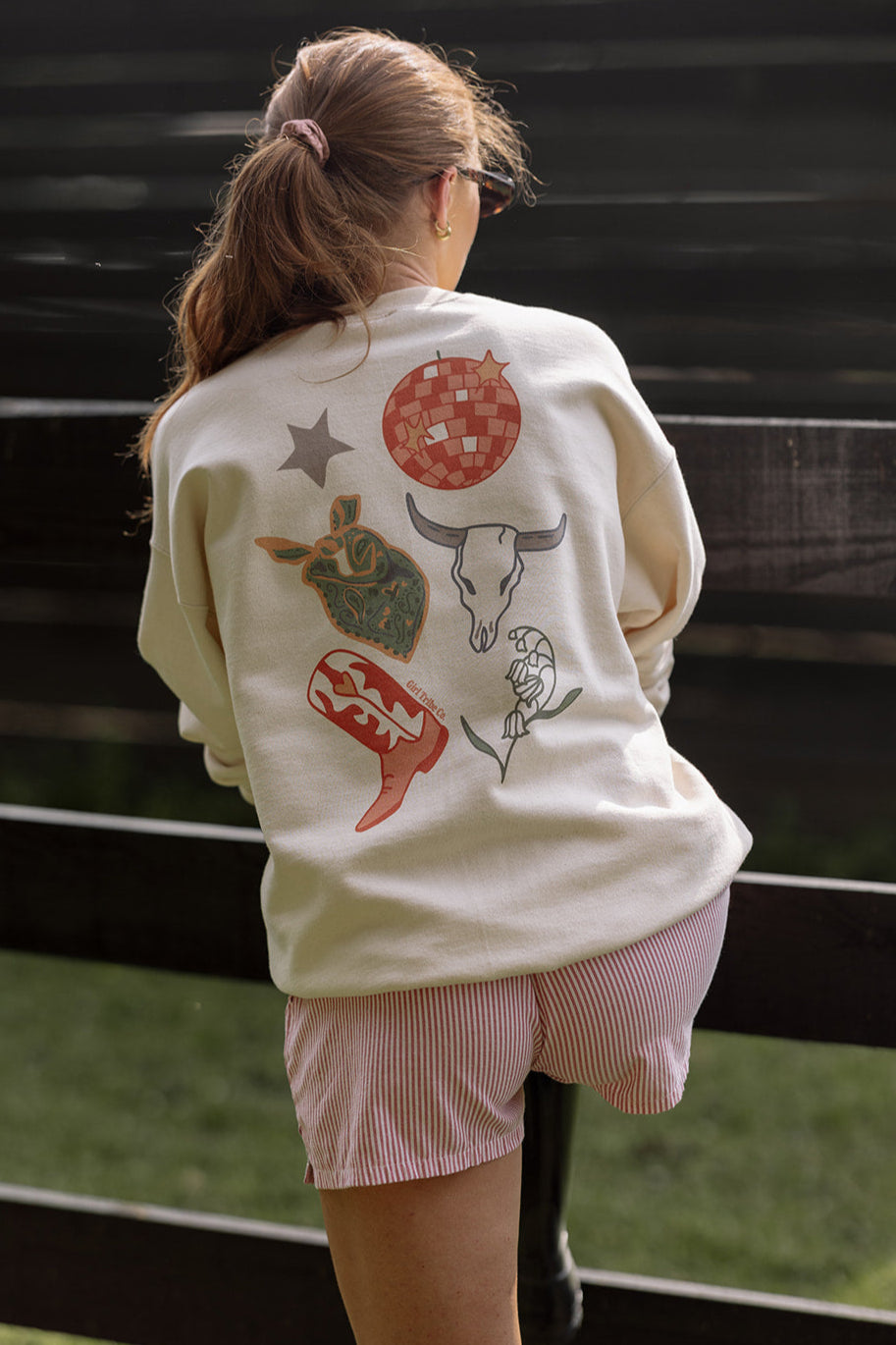 Cowgirls Have More Fun Sweatshirt-Girl Tribe Co. Long Live Cowgirls 