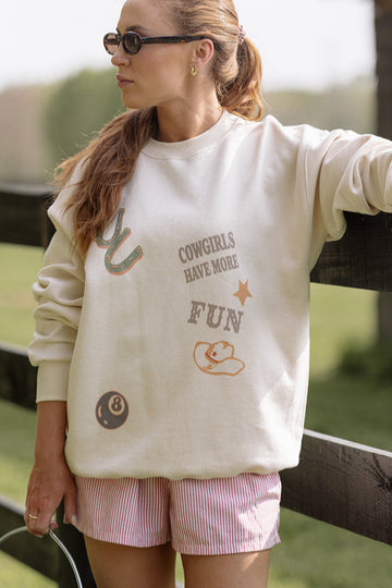 Cowgirls Have More Fun Sweatshirt- Girl Tribe Co. Long Live Cowgirls 