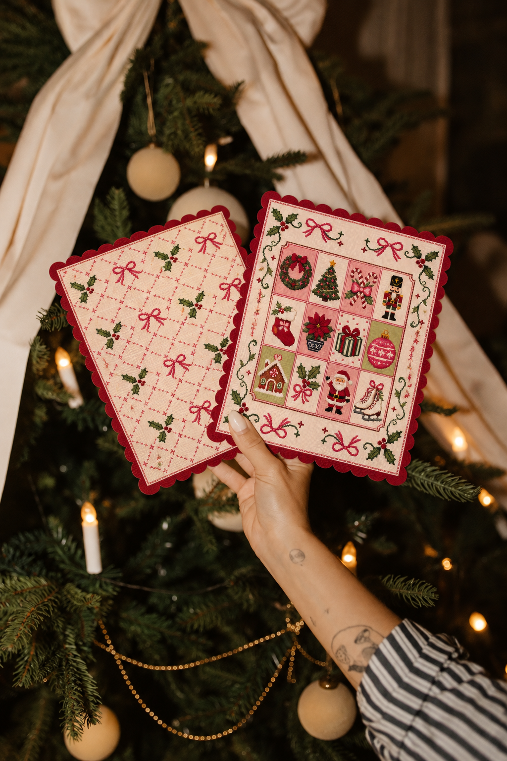 Needlepoint Mahjong Shufflers Set of 2