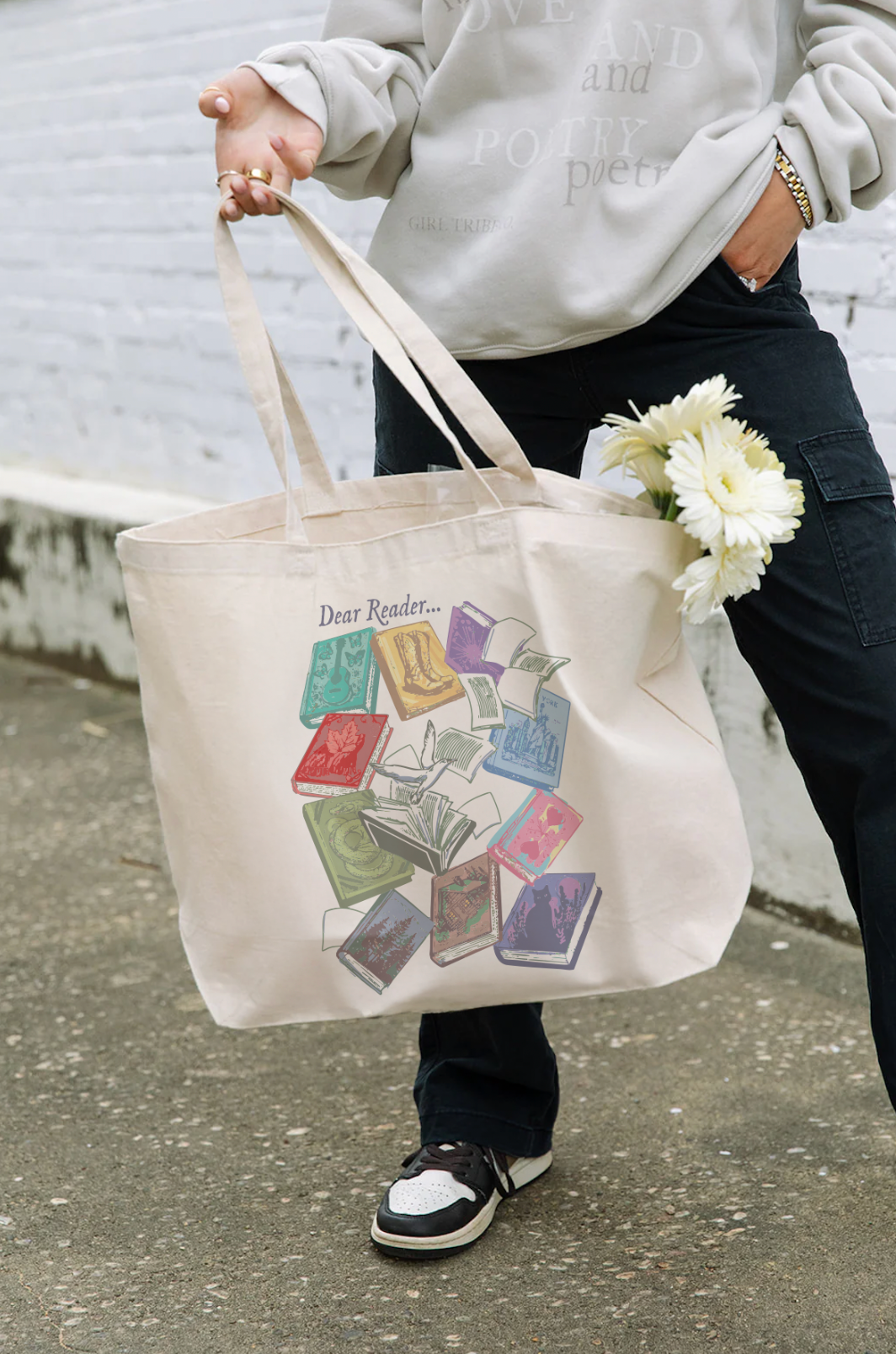 Dear Reader Tote- Girl Tribe Co. Booktok and Iced Coffee Club 