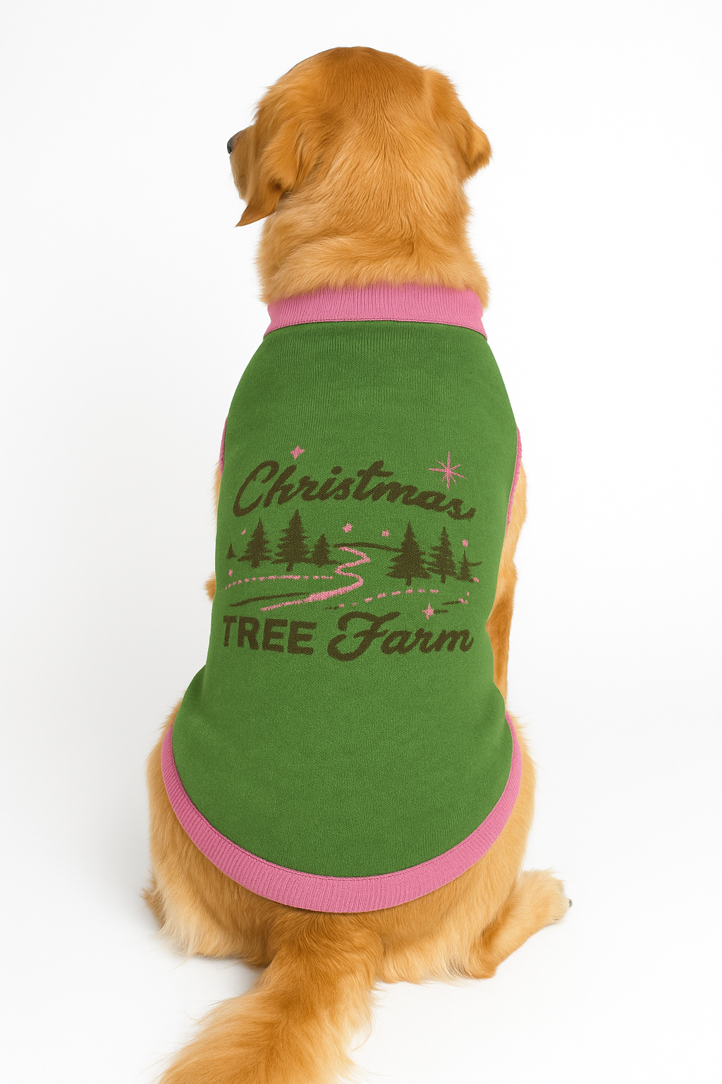 Christmas Tree Farm Knitted pet sweater