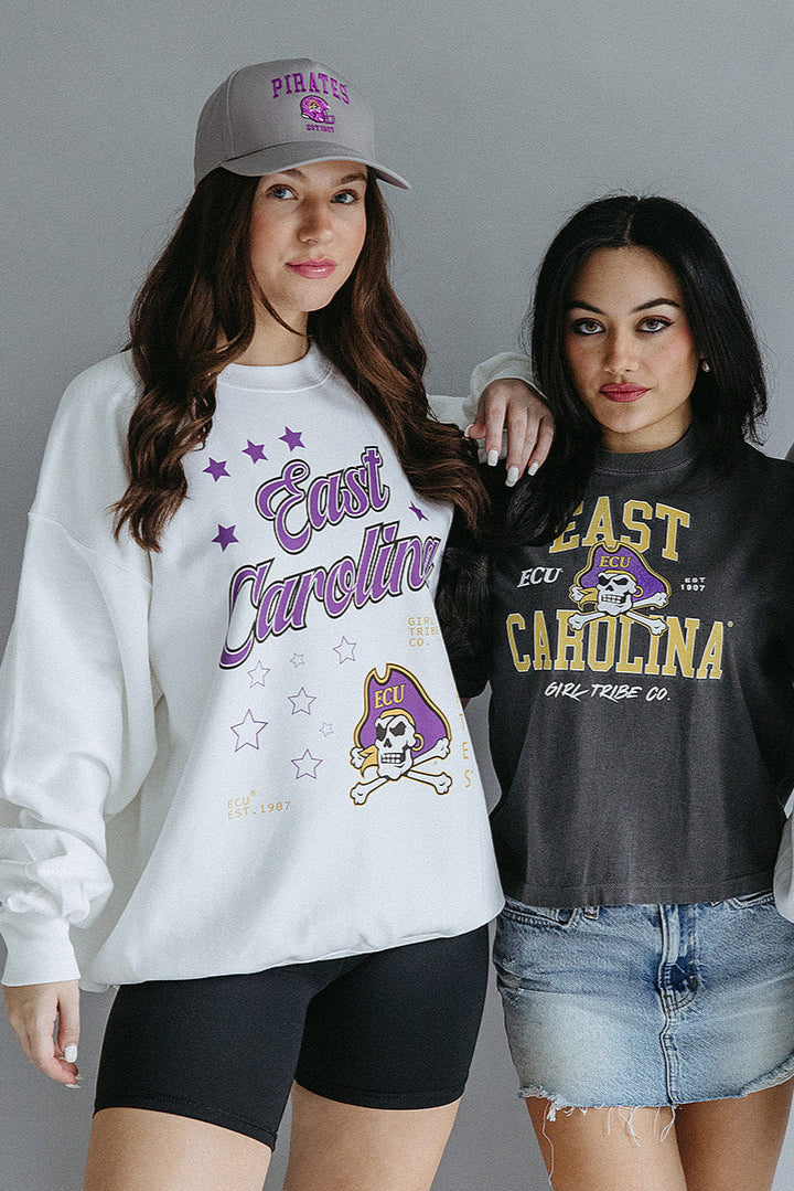 CU DeePee The Pirate Classic Crop Tee and GO ECU Sweatshirt- Girl Tribe Co. ECU X Girl Tribe 