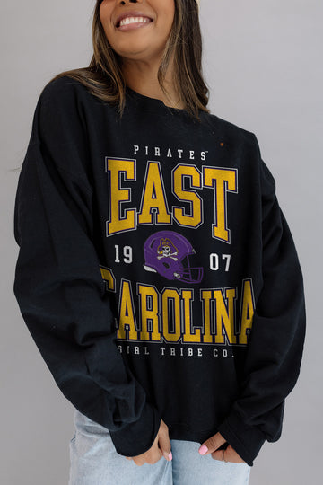 ECU Helmet Sweatshirt- Girl Tribe Co. ECU X Girl Tribe 