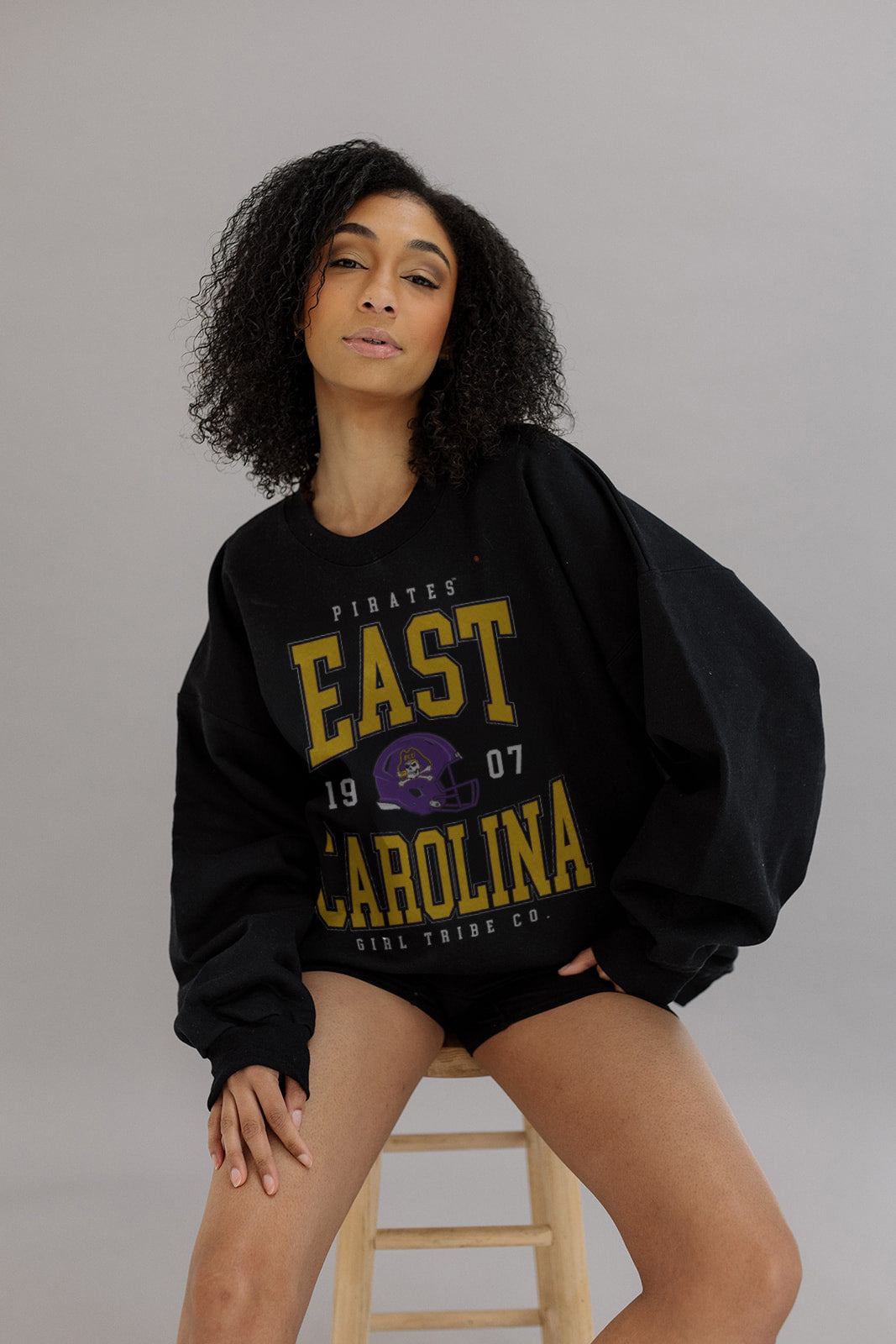 ECU Helmet Sweatshirt- Girl Tribe Co. ECU X Girl Tribe 