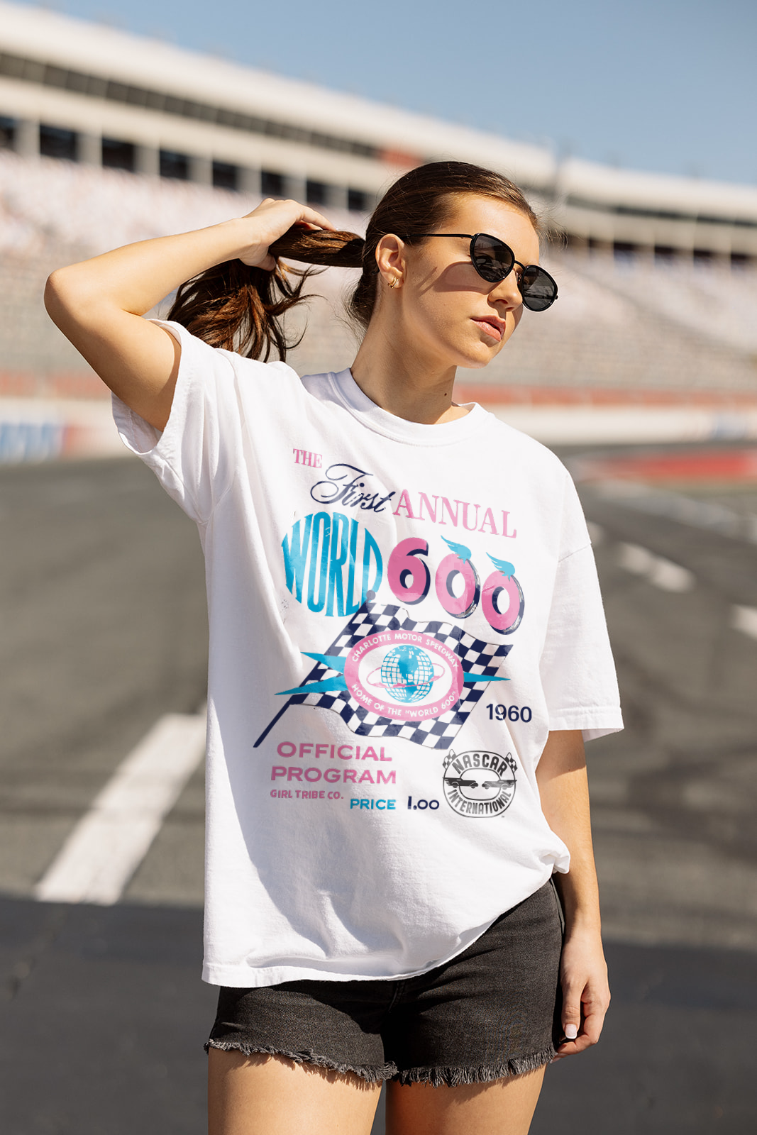  First Annual World 600 Tee- Girl Tribe Co. NASCAR X Girl Tribe 