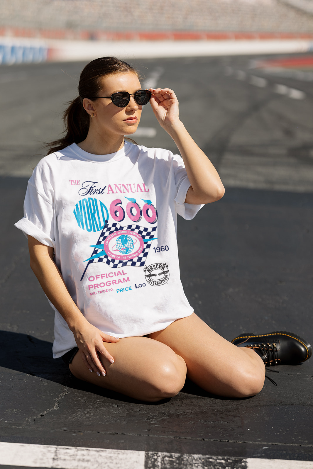  First Annual World 600 Tee- Girl Tribe Co. NASCAR X Girl Tribe 