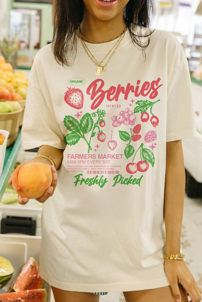 Freshly Picked Berries Tee- Girl Tribe Co. Farmers Market 