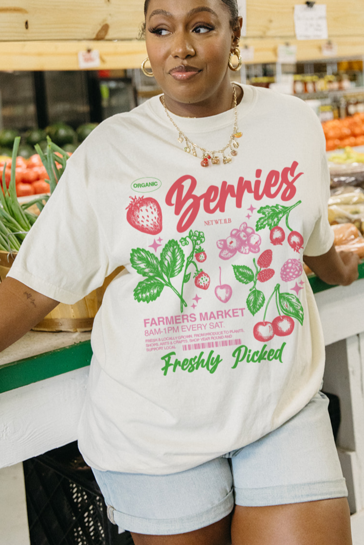 Freshly Picked Berries Tee- Girl Tribe Co. Farmers Market 
