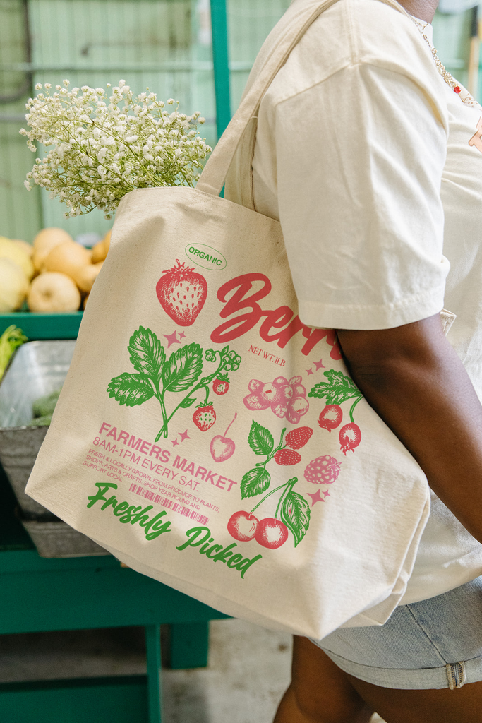 Freshly Picked Berries Tote- Girl Tribe Co. Farmers Market 