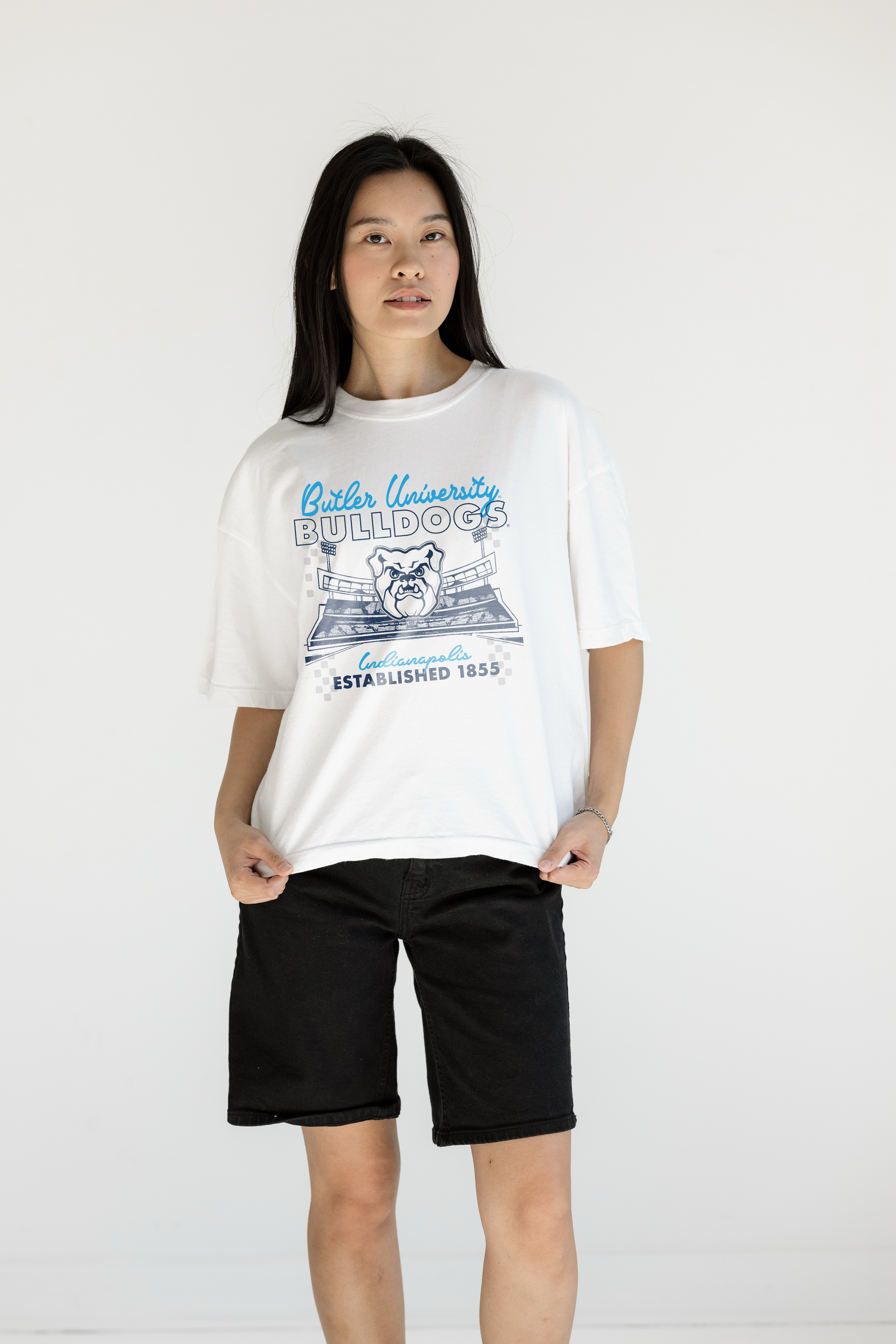 Butler University: Bulldogs Checkered Concert Crop Tee