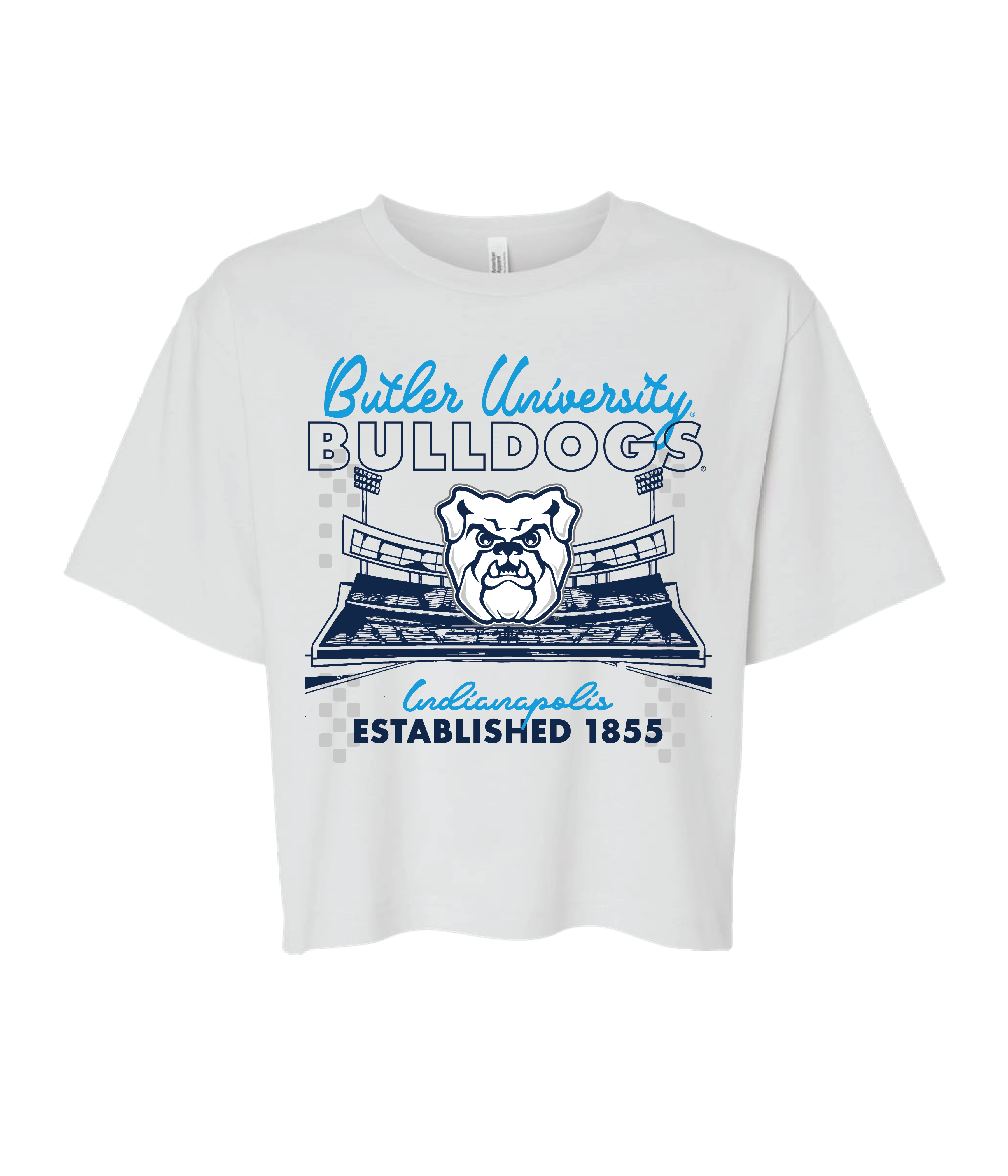 Butler University: Bulldogs Checkered Concert Crop Tee