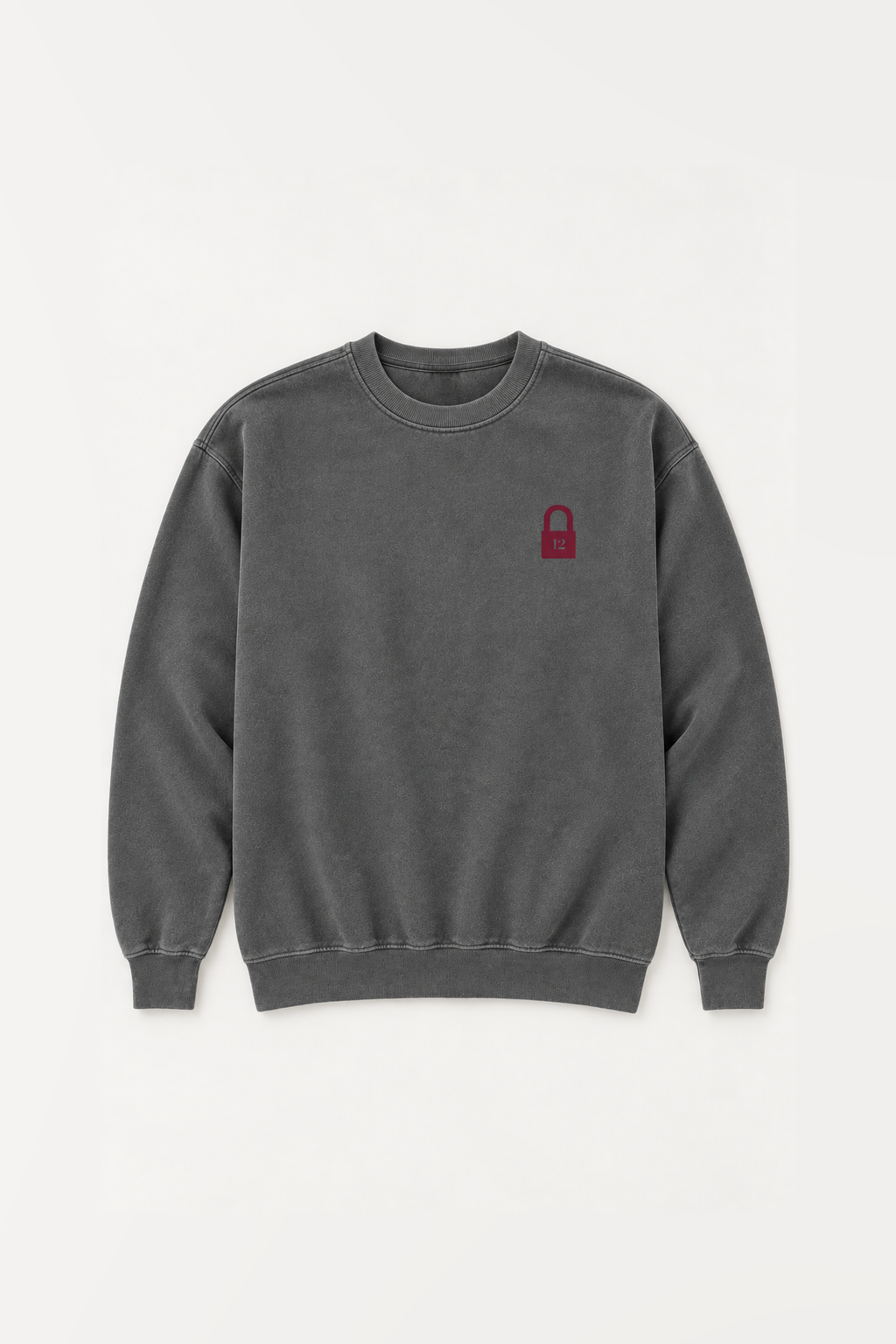 Protect Your Energy Sweatshirt in Pepper and Maroon flat lay - front
