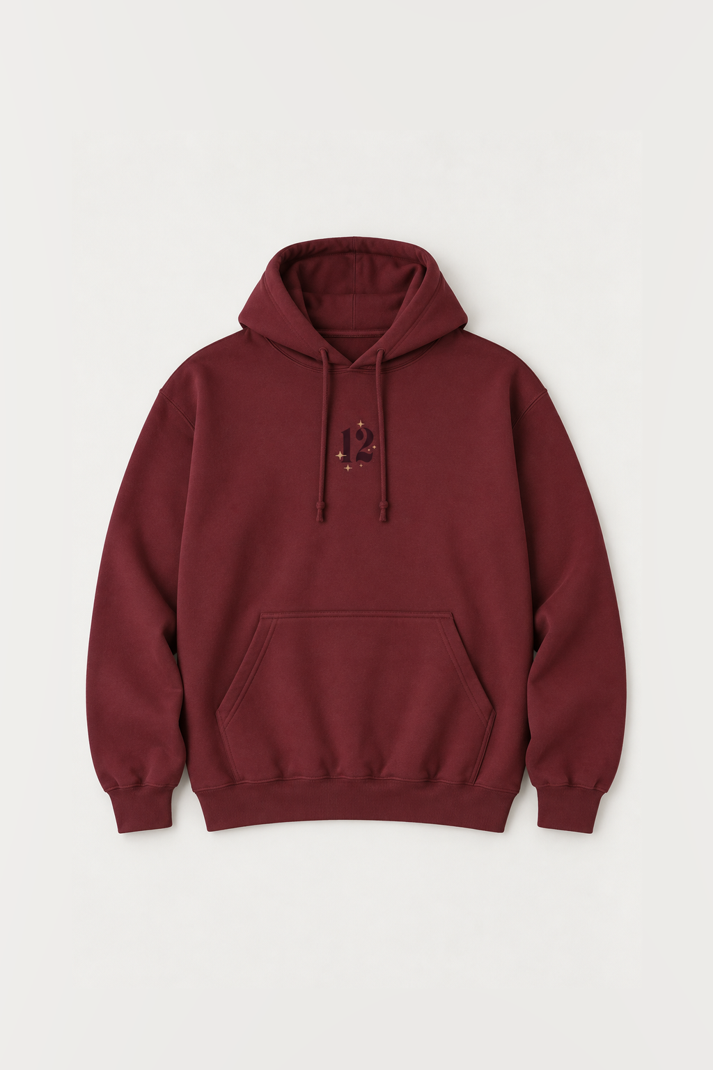 Showgirl Era Hoodie in Maroon flat lay - front