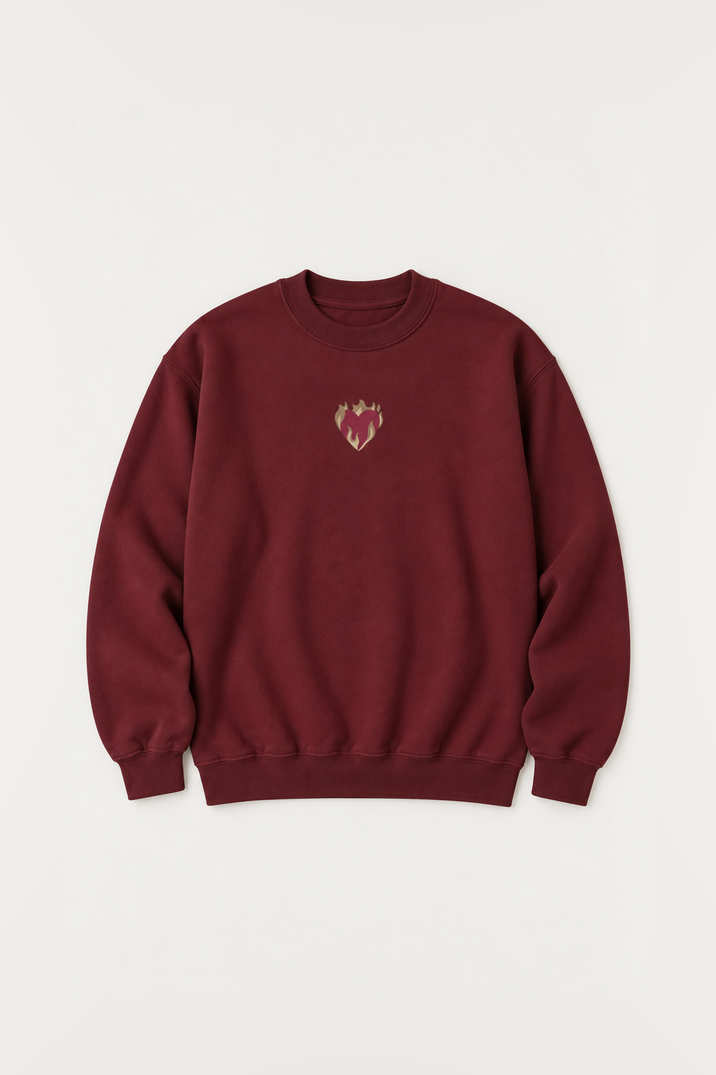 Showgirl Maroon Crewneck flat lay