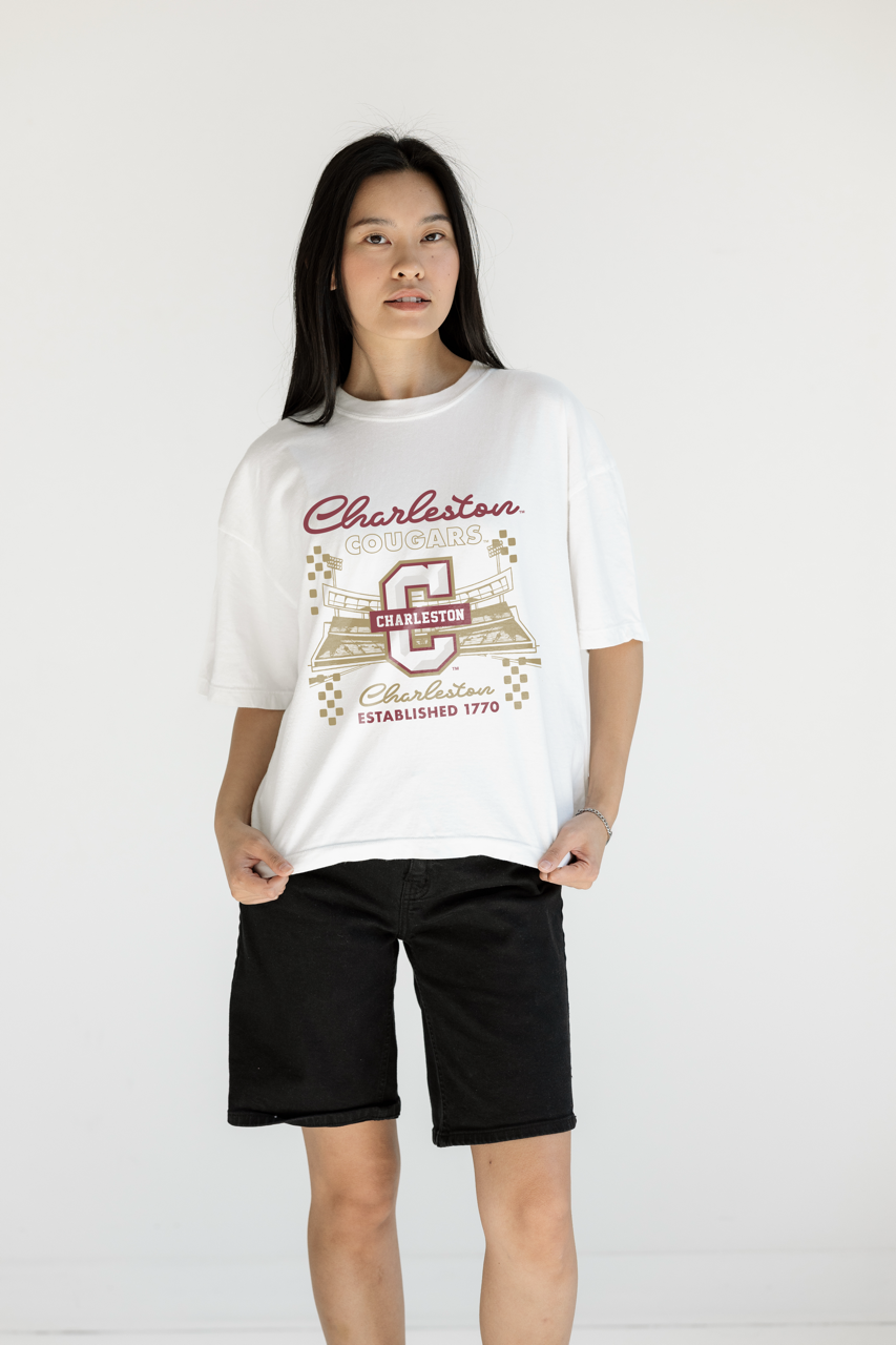 College of Charleston: Cougars Checkered Concert Crop Tee