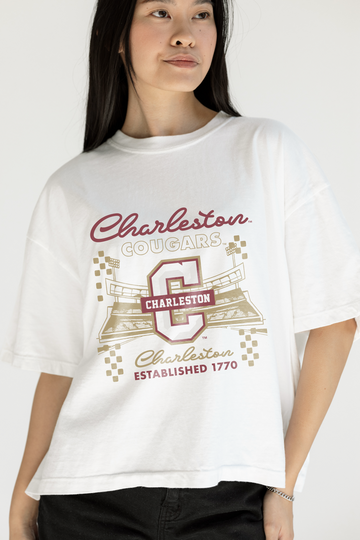 College of Charleston: Cougars Checkered Concert Crop Tee