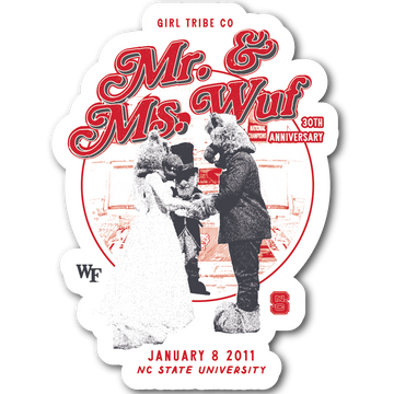 North Carolina State University: Mr and Ms Wuf Vow Renewal Sticker