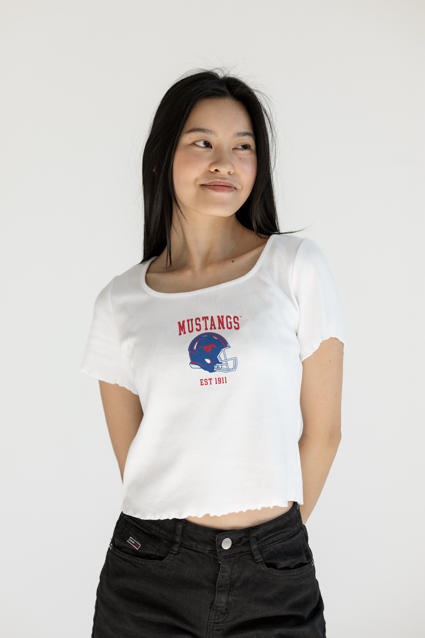 SMU: Mustangs Helmet Baby Tee