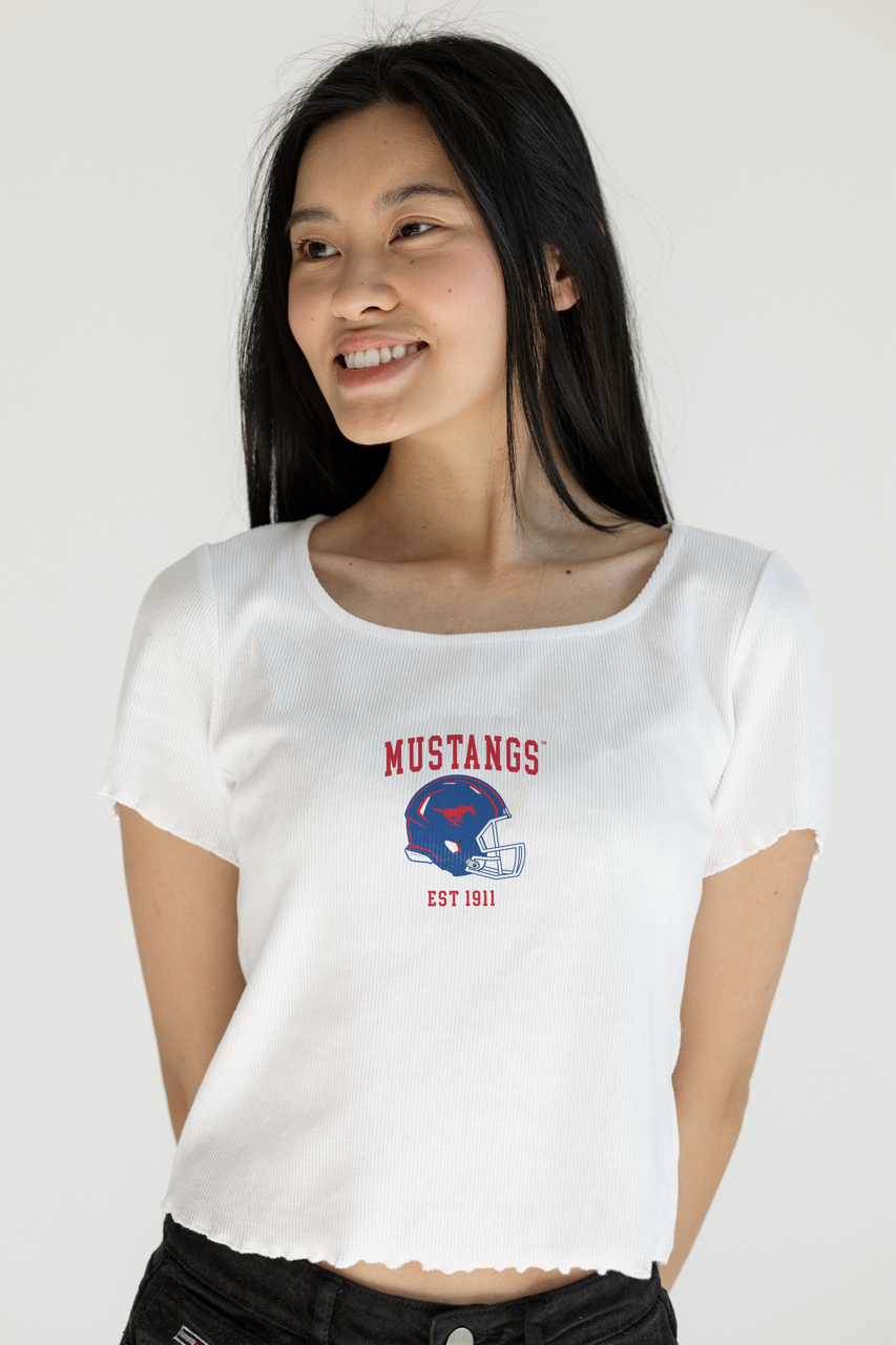 SMU: Mustangs Helmet Baby Tee