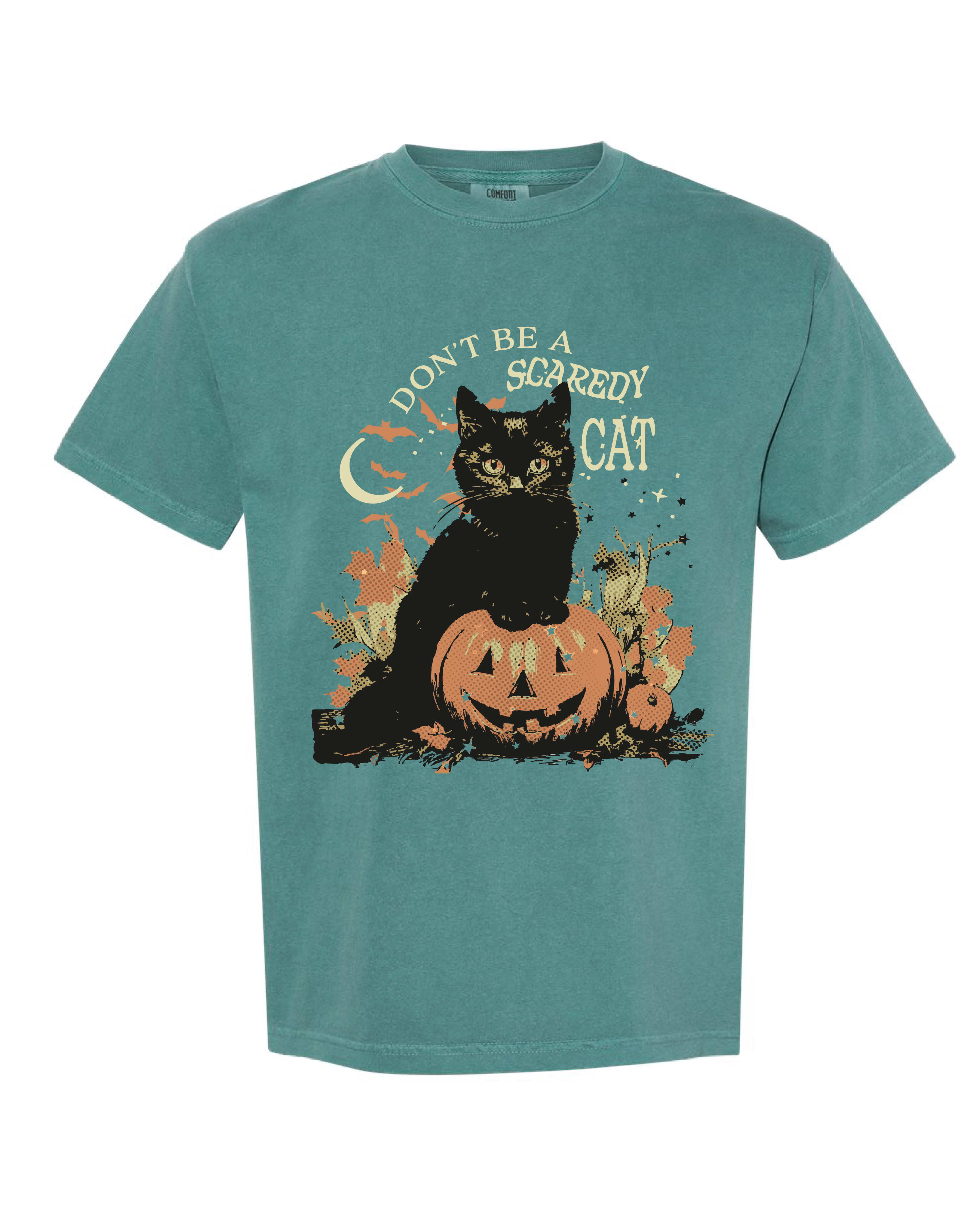 Don't Be a Scaredy Cat Tee in Emerald